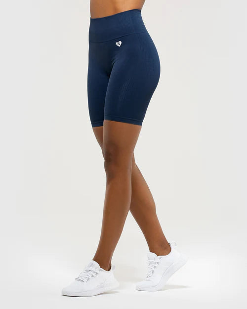 Power Seamless Shorts and Bra "Pump It" in Navy Blue